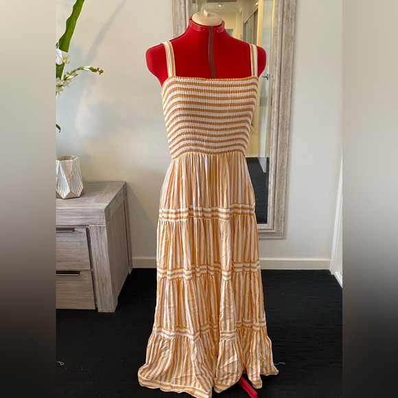 Size M (12) “Label of love” Terracotta and white striped maxi dress - Picture 3 of 11